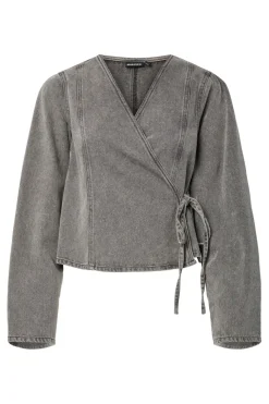 Pcfenna Ls Denim Wrap Shirt Fsy