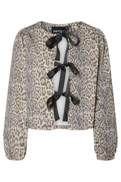 Pcfia Ls Denim Revisible Tie Top Fsy