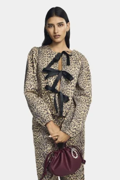 Pcfia Ls Denim Revisible Tie Top Fsy