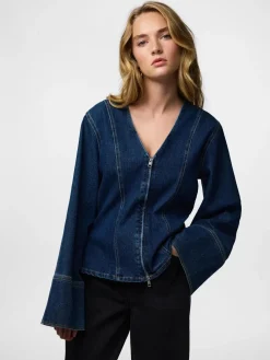 Pcflora Ls Denim Shirt