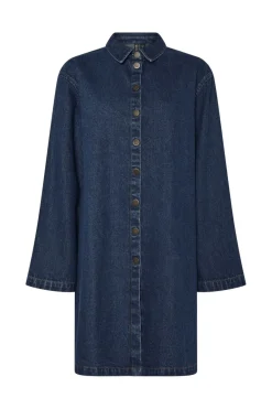 Pcflora Ls Loose Denim Dress Fsy