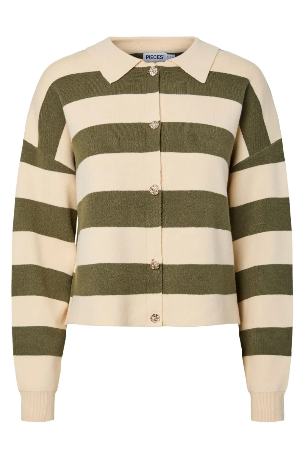 Pcjassy Ls Polo Knit Cardigan