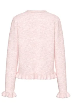 Pclydia Ls Frill Knit Cardigan Fsy