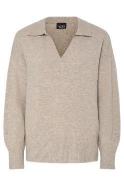 Pcmalou Ls Polo Knit