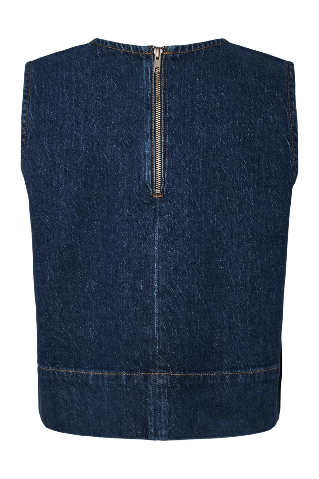 Pcmerle Sl O-Neck Denim Top Fsy Pp