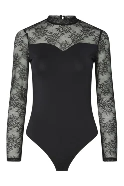 Pcmilly Ls Lace Bodystocking