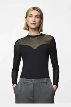 Pcmilly Ls Mesh Bodystocking