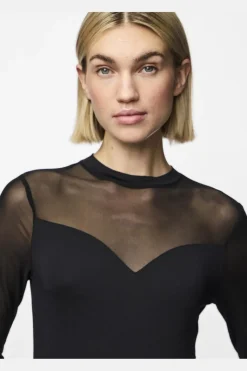 Pcmilly Ls Mesh Bodystocking