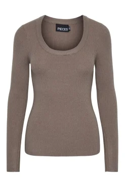 Pcmira Ls U-Neck Knit