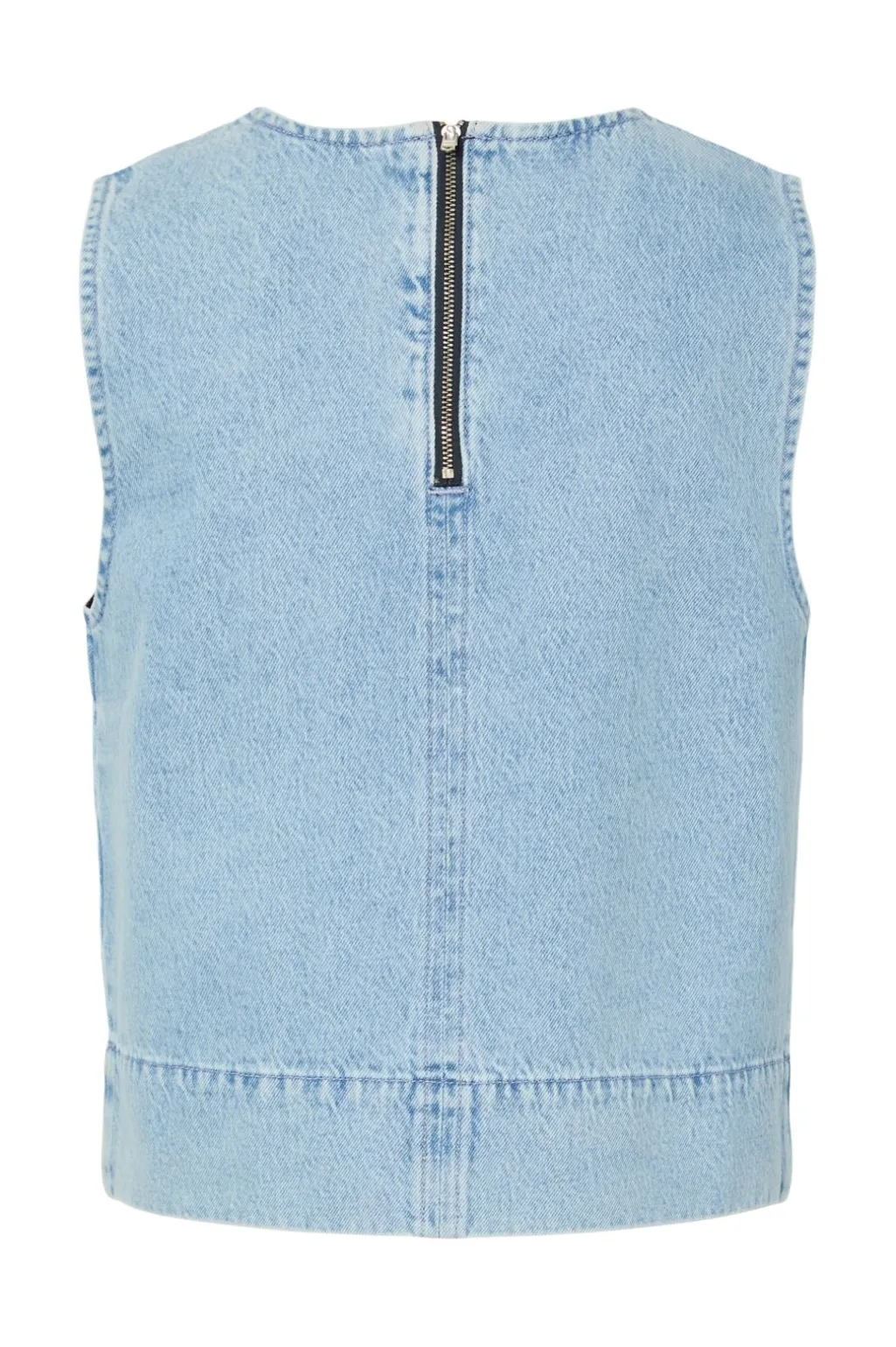 Pcnoel Sl O-Neck Denim Top Fsy