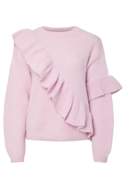 Pcnor Ls O-Neck Knit Frill Pullover