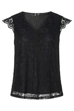Pcolline Sl Lace V-Neck Top 17154614