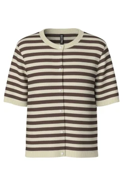 Pcorina Ss Stripe Knit Cardi Pwp