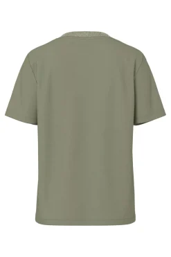 Pcria Ss Lurex Neck Tee