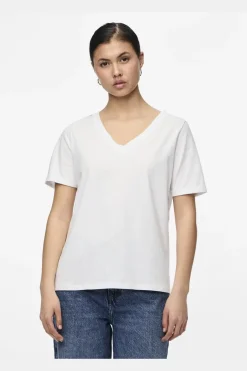 Pcria Ss V-Neck Solid Tee