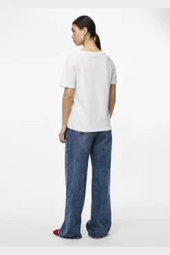 Pcria Ss V-Neck Solid Tee
