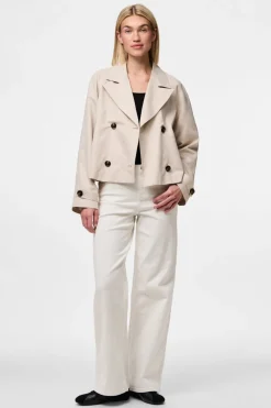 Pcscarlett Ls Short Trenchcoat