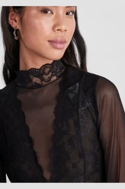 Pcsicca Ls High Neck Bodystocking