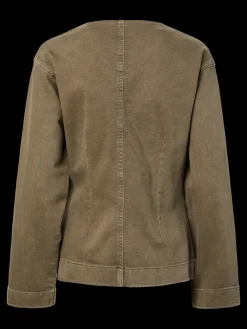 Pcsilke Ls Col Denim Shirt