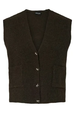 Pcsilly Sl V-Neck Knit Vest
