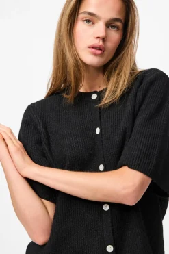 Pcsilly Ss O-Neck Knit Cardigan