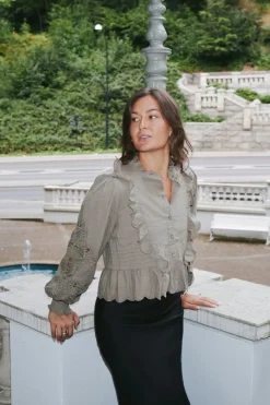 Petrine Embroidery Blouse 161136