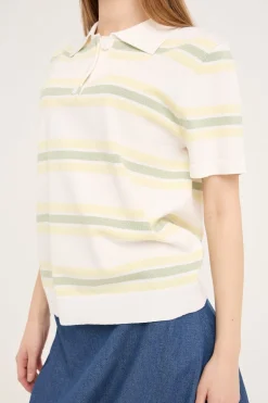 Polo Stripe Knit Blouse AV5060