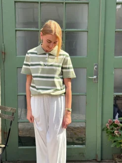 Polo Stripe Knit Blouse AV5060