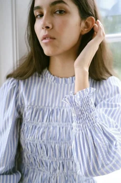 Possa Stripe Smock Blouse 164667