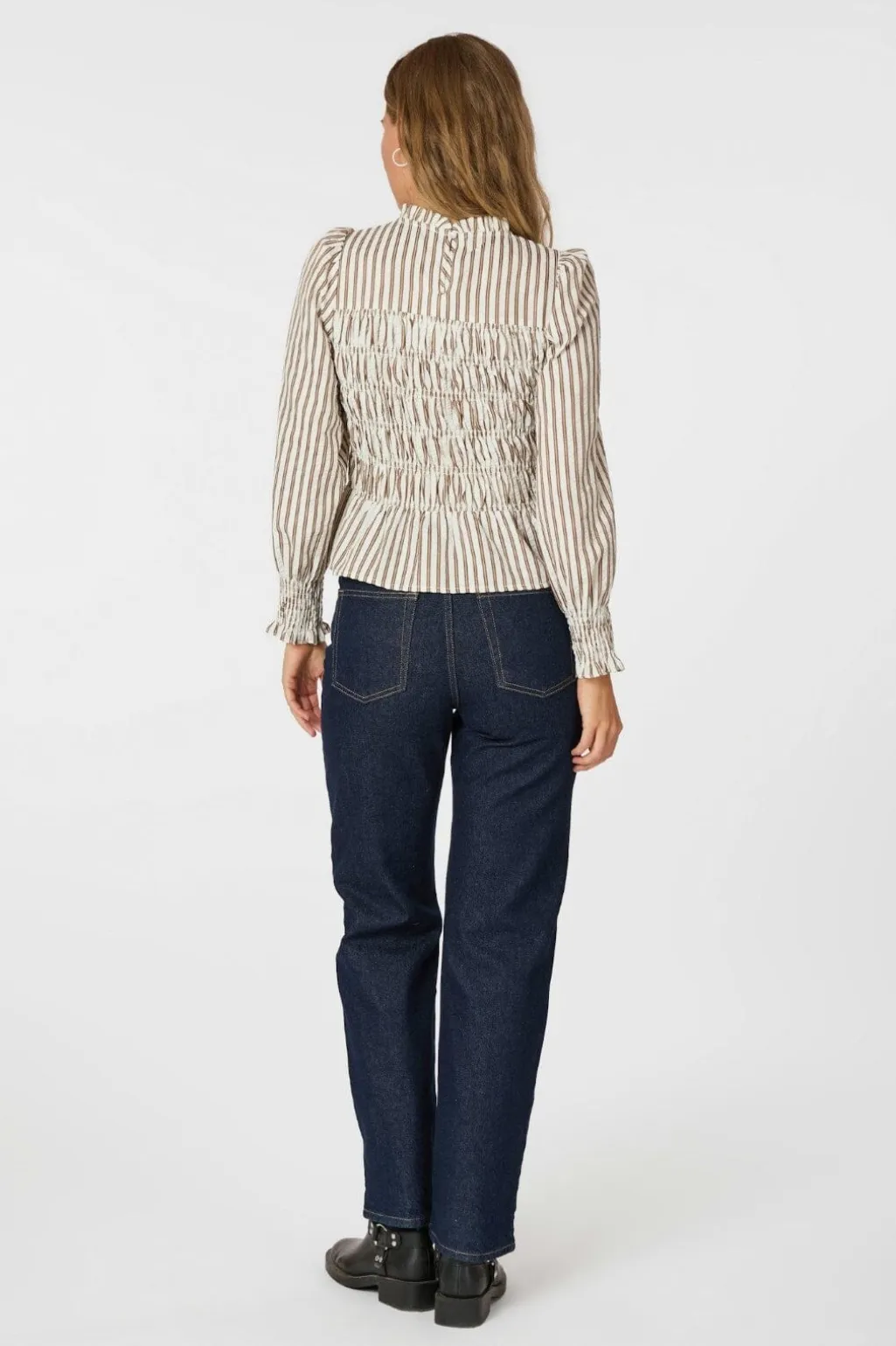 Possa Twin Stripe Smock Blouse 165011