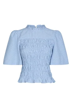 Possini Check Smock Blouse 164800
