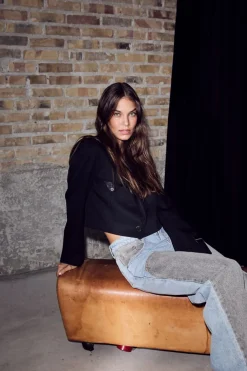 Premiere Crop Strap Blazer HL10475