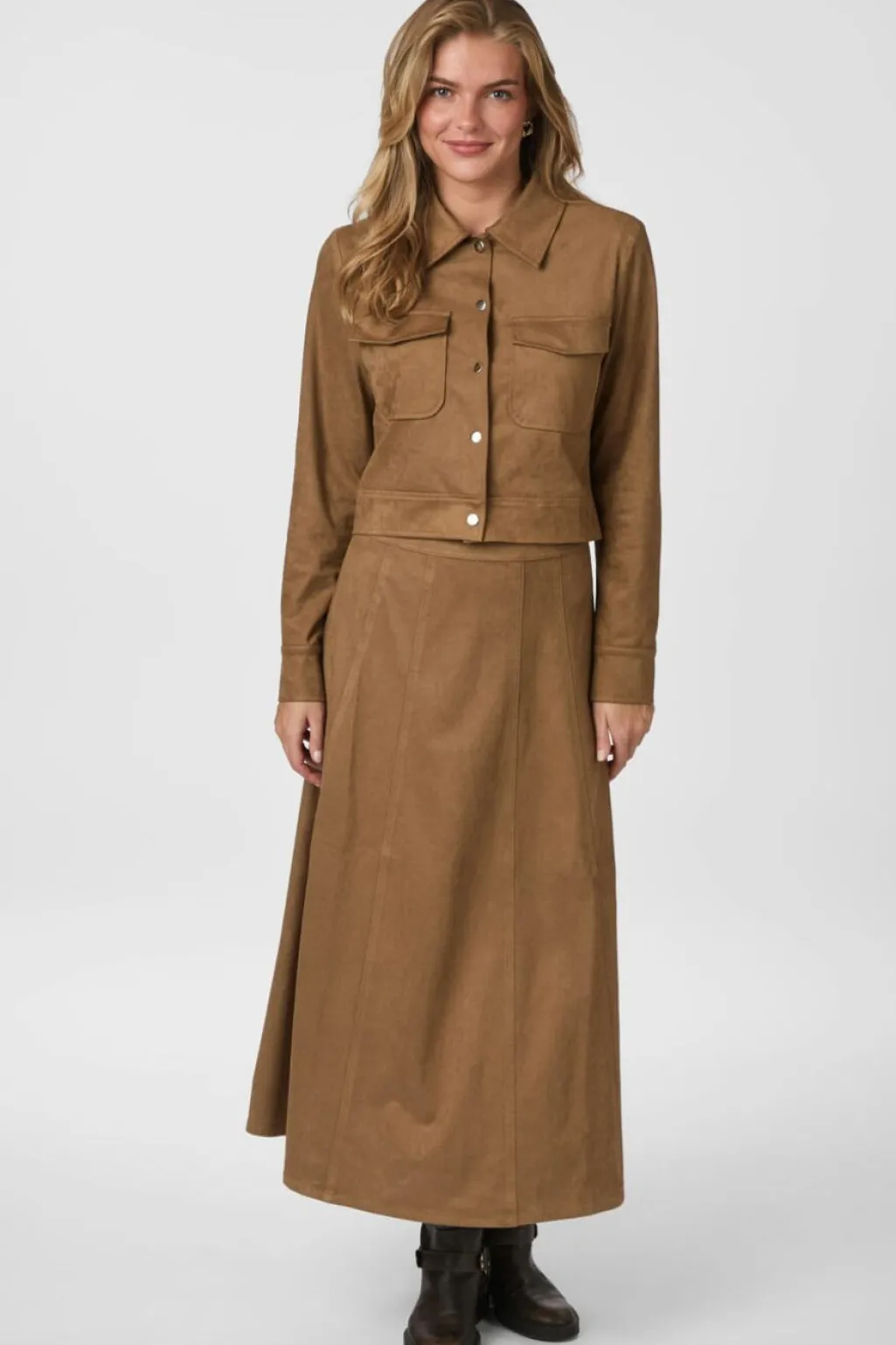 Raya Faux Suede Skirt 166255