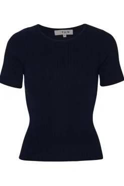 Rib Knit Short Sleeve Top