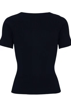 Rib Knit Short Sleeve Top