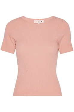 Rib Knit Short Sleeve Top