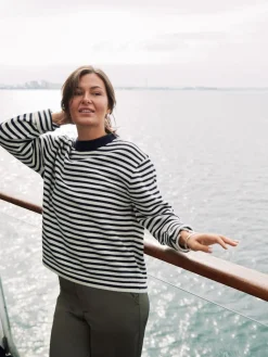 Rivi Stripe Knit Sweater 164957