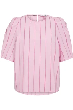 Rosalinacc Stripe Ss Blouse 35876