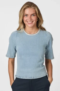 Rosia Denim Emb Top 165734