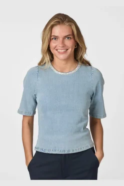 Rosia Denim Emb Top 165734