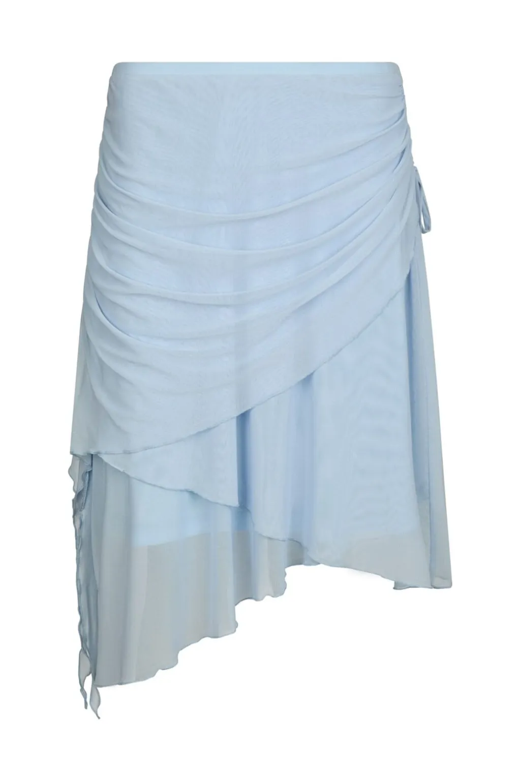 Saffron Asymmetric Mesh Skirt 165642