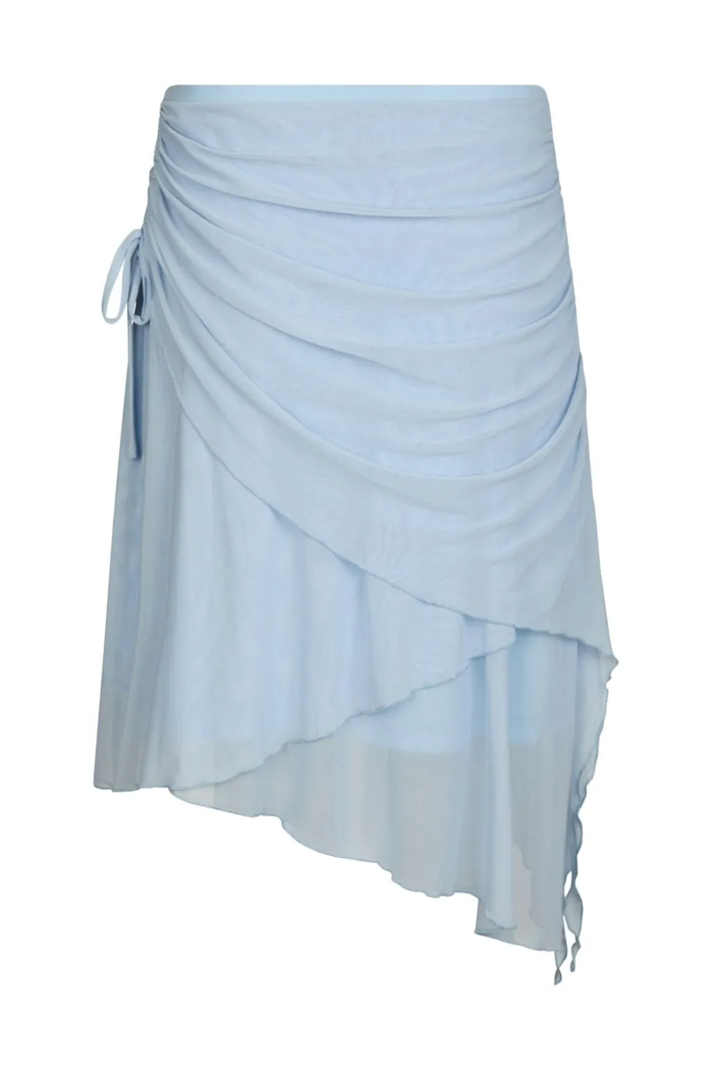 Saffron Asymmetric Mesh Skirt 165642