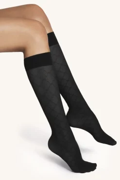 Sheer Pattern Knee-highs34416