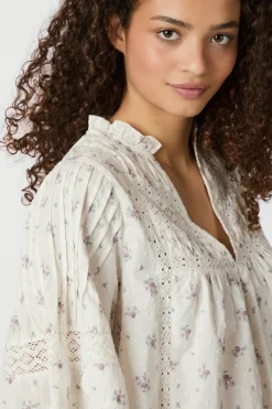 Siama Dobby Flower Blouse 165279