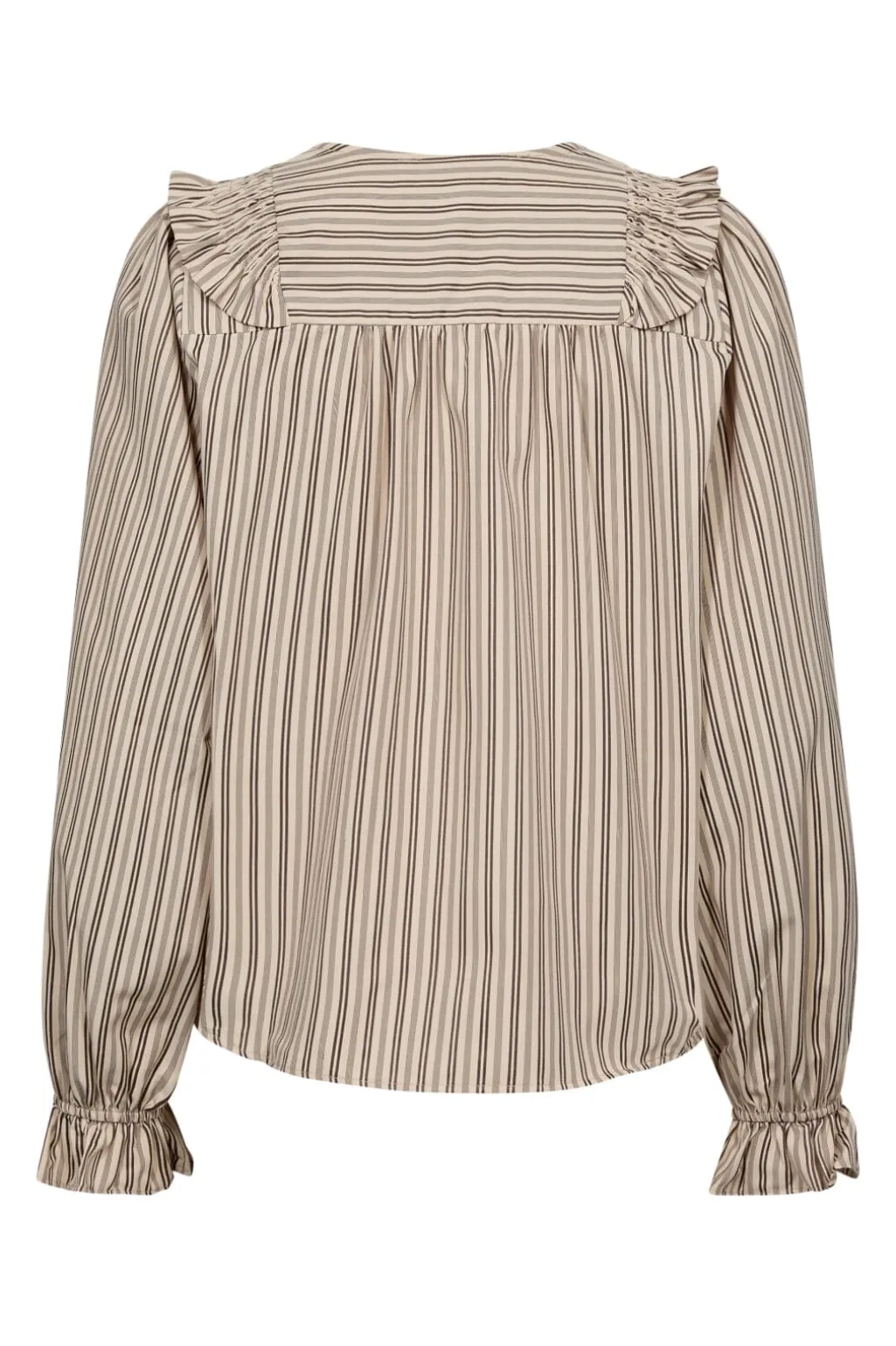 Siggaccstripesmockfrillblouse 35634