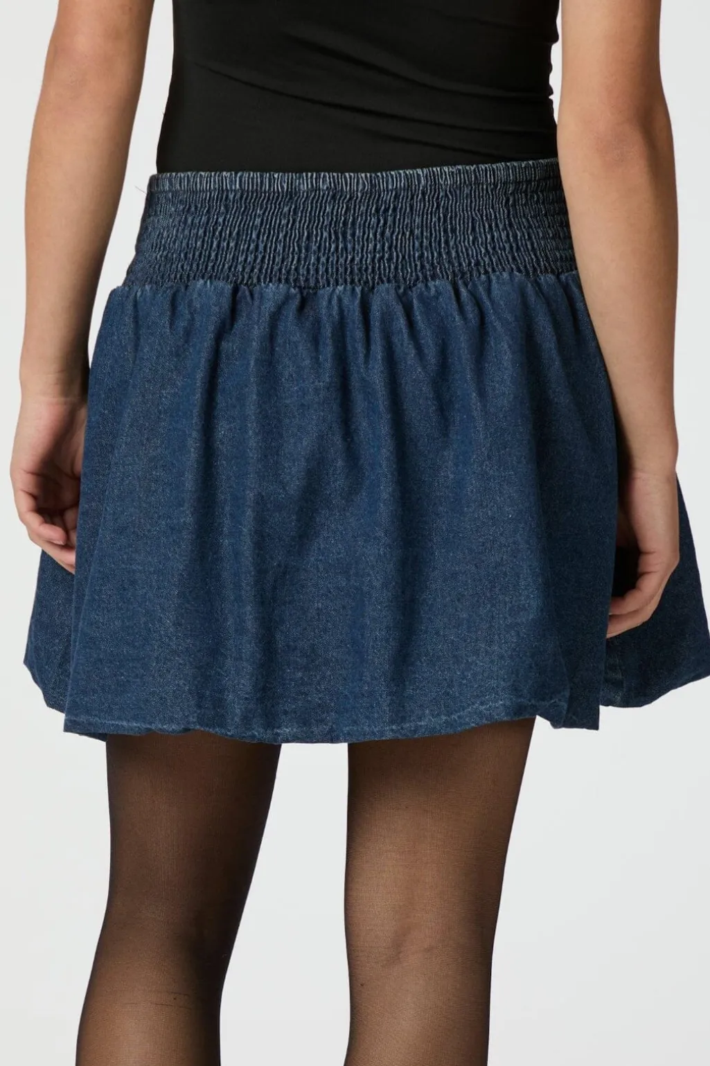 Solar Denim Balloon Skirt 165053
