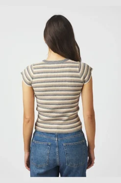 Tirra Simple Stripe Knit Top 166630