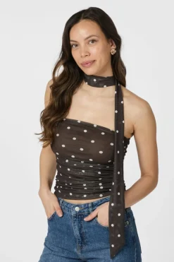 Torinti Mesh Dot Top 165892