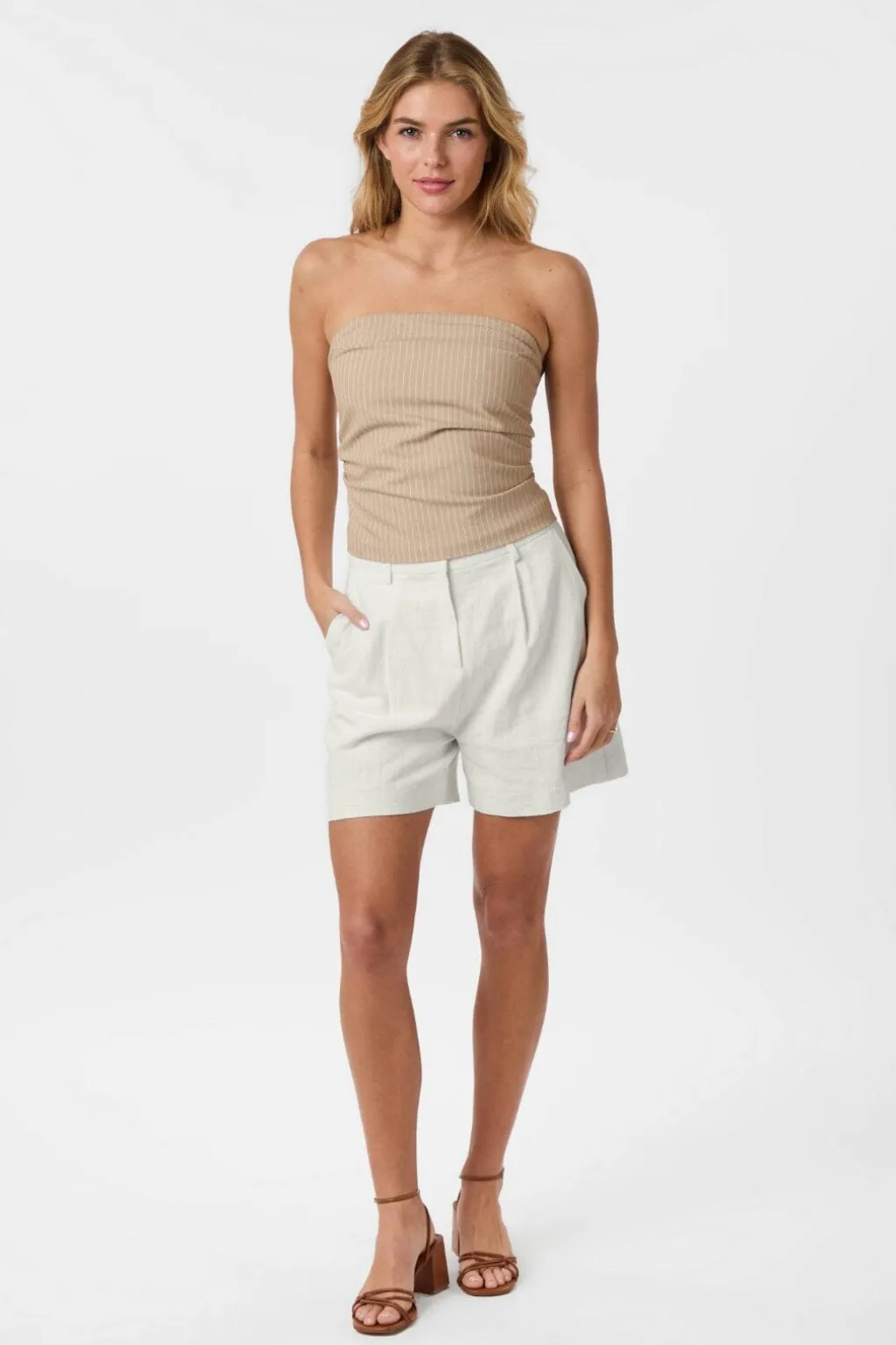 Tyree Melange Pinstripe Top 165471