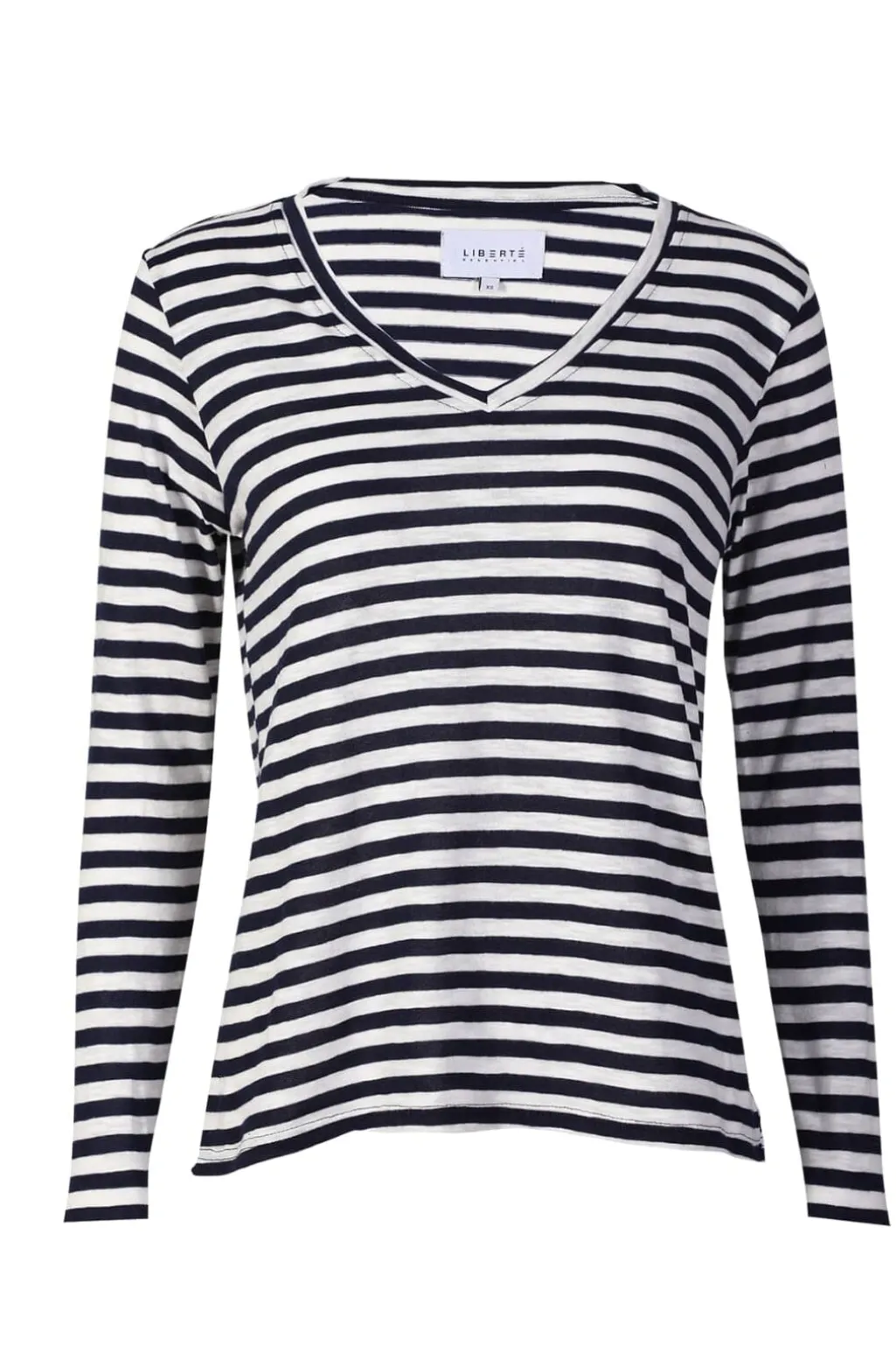Ulla-Ls-Vneck-Stripe-Tshirt 22160